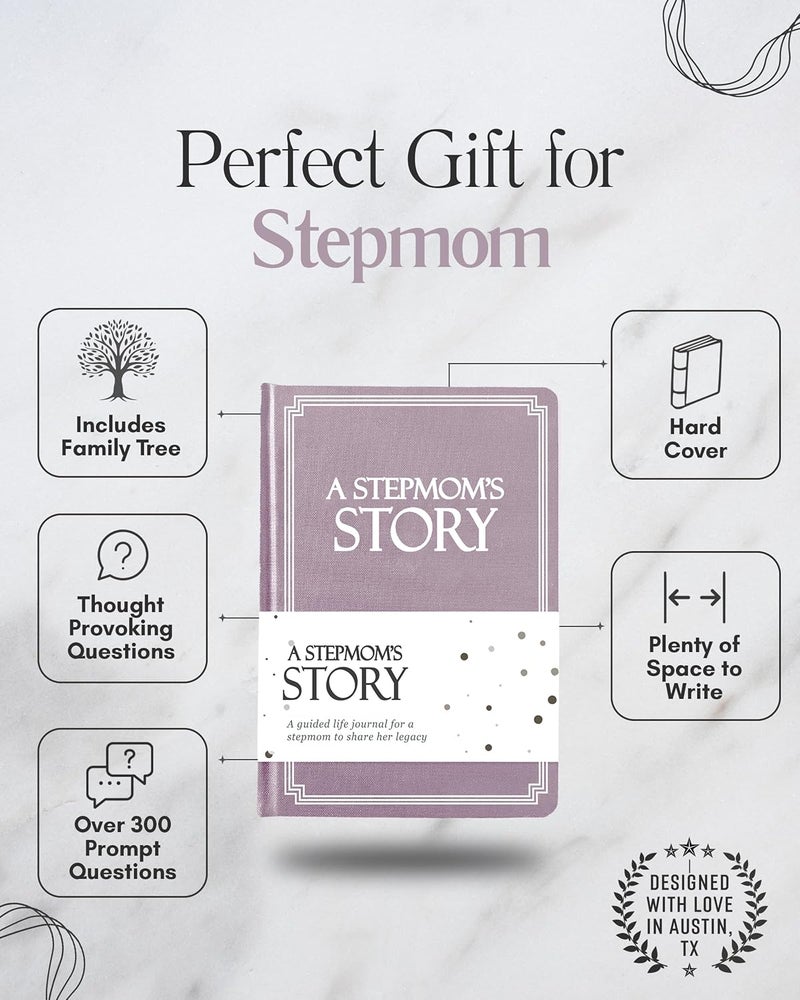 Coco & Lan Stepmom's Life Story Journal (Hardcover): A Meaningful Keepsake for Stepmom to Share Her Journey & Memories, Book Includes 250+ Prompt Questions, Sentimental Gift for Mother's Day, Birthday, Christmas - Image 2